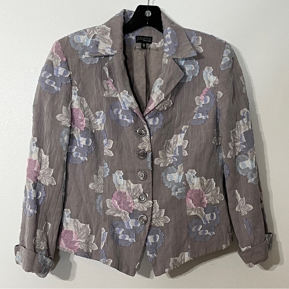 Juliana Collezione Jackets & Blazers - Juliana Collezione Mesh Floral Jacket